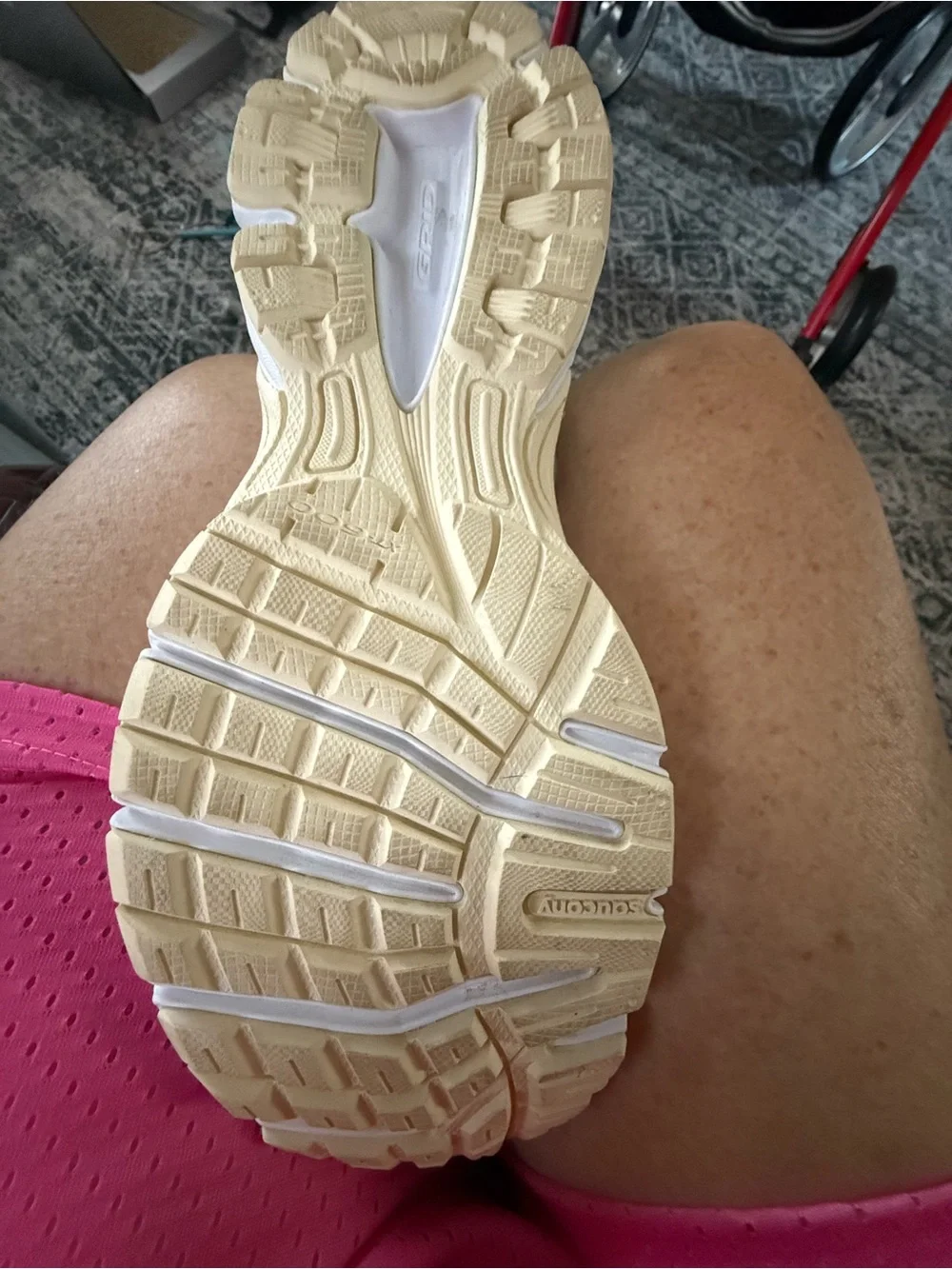 Saucony Kids Cream and Silver Sneakers